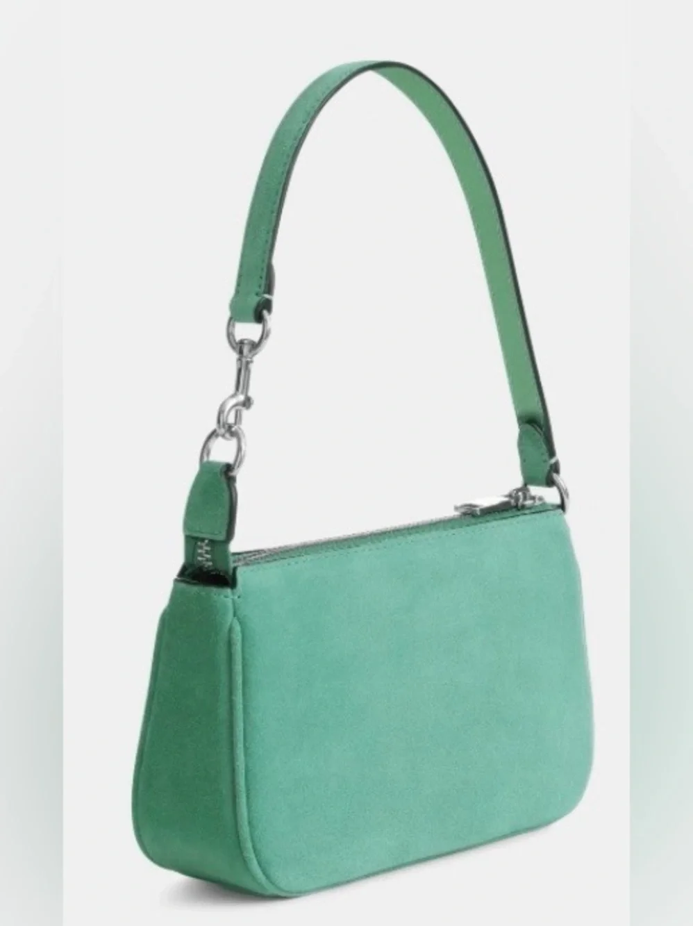 COACH Nolita 19 Shoulder Bag in Mint Green Suede with Silver Tone Hardware - NWT